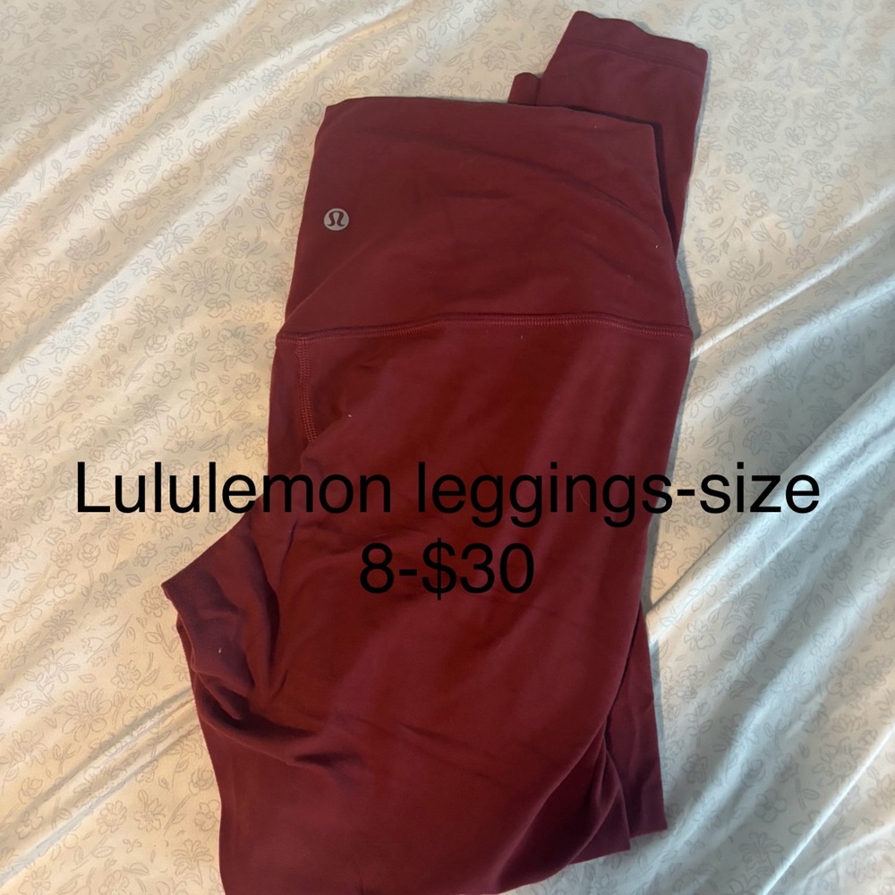 lululemon athletica Red Leggings